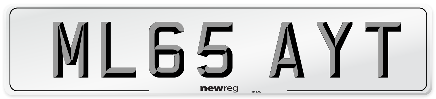 ML65 AYT Number Plate from New Reg